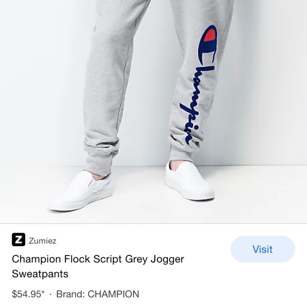 champion grey sweatpants